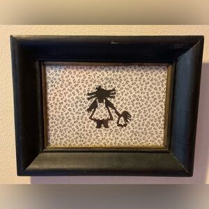 Framed Silhouette Girl with Doll